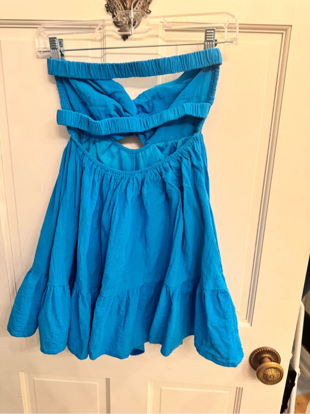 American Threads Bright Turquoise Strapless Dress - Picture 2 of 3
